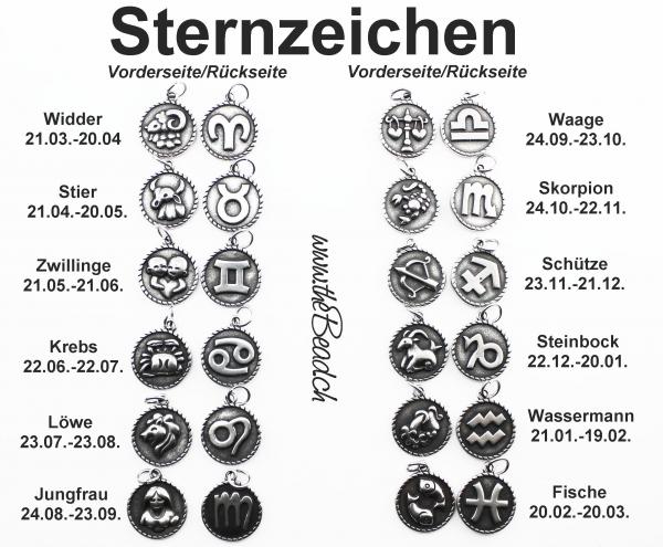 sternzeichen schriftarten für gravuranhänger