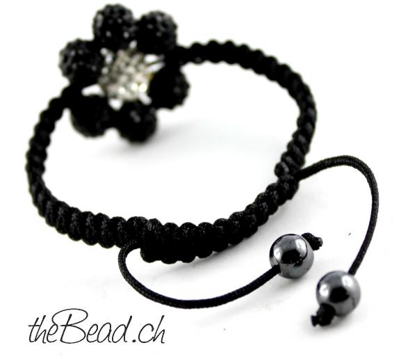 Schiebeknoten glitzerperlen armband bei thebead online günstig bestellen