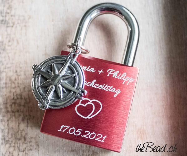 love lock with engraving