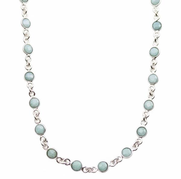 Amazonit Halskette aus Silber