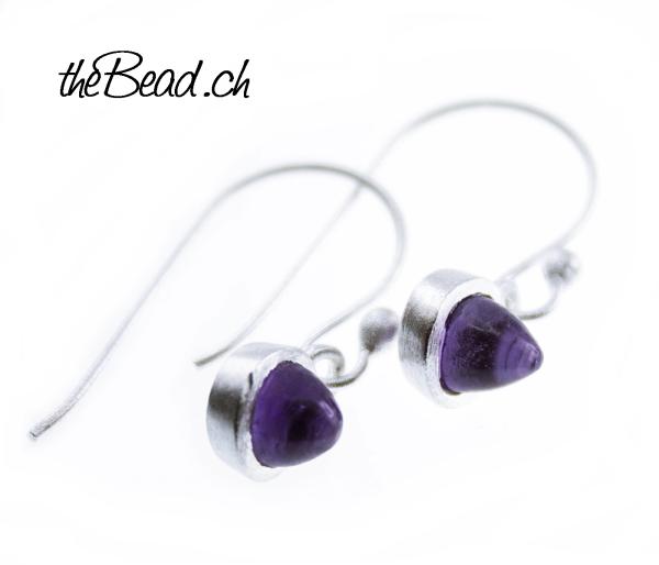 amethyst ohrhaenger aus  925 Silber