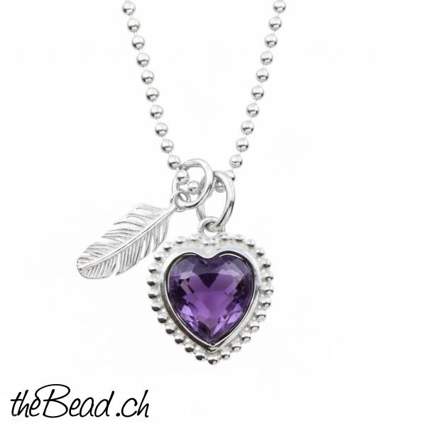 Amethyst Herz silberschmuck