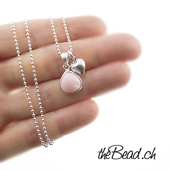 Schmuck Silber Kette für Damen mit Silber Herz