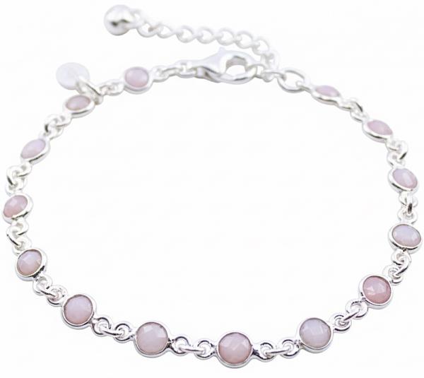 Rosa Andenopal Silberarmband