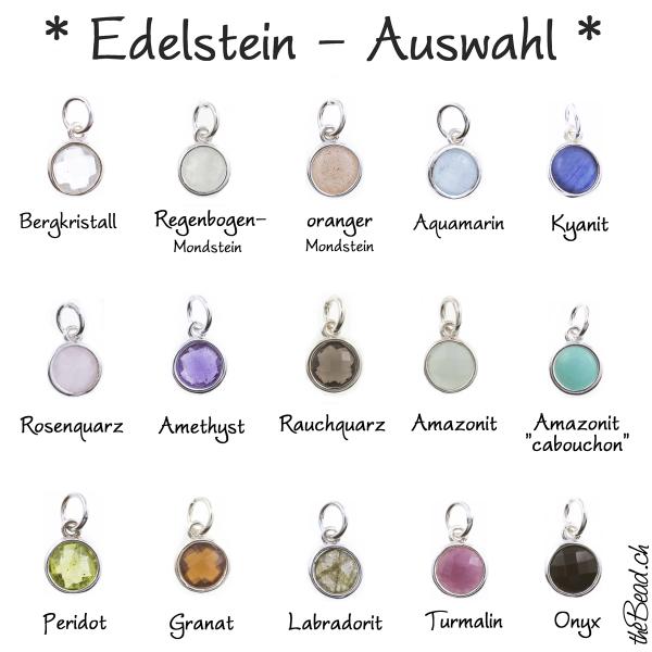 Feder und Edelstein Anhänger * Schmuck online kaufen