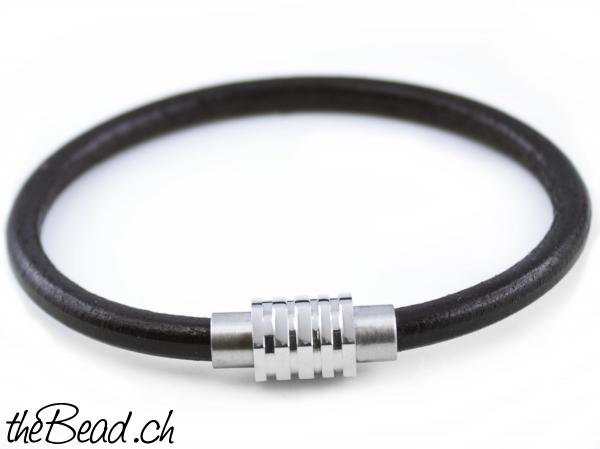 lederarmband mit magnetverschluss