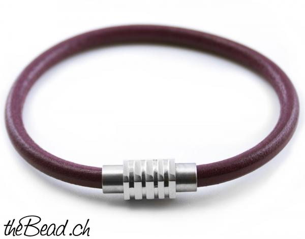 lederarmband mit magnetverschluss