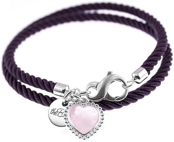 seidenarmband mit rosenquarz anhaenger