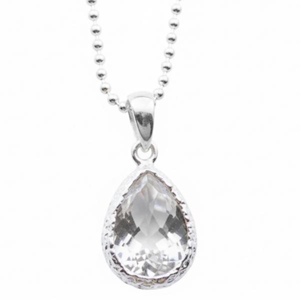 silber halskette mit bergkristall edelsteinschmuck online kaufen