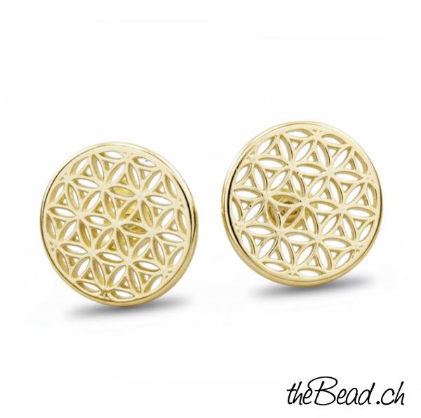 blume des lebens gold vergoldet