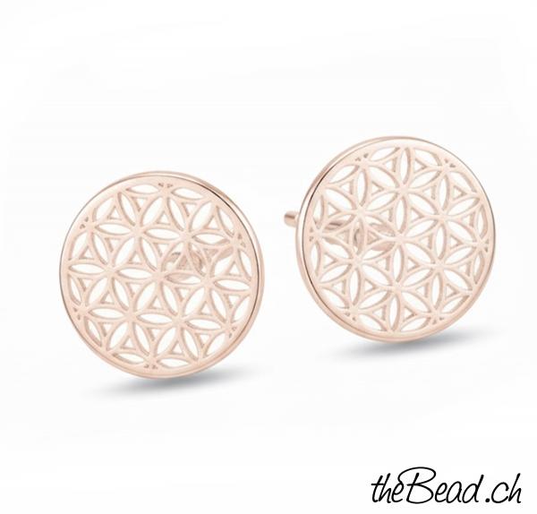 blume des lebens rosegold vergoldet