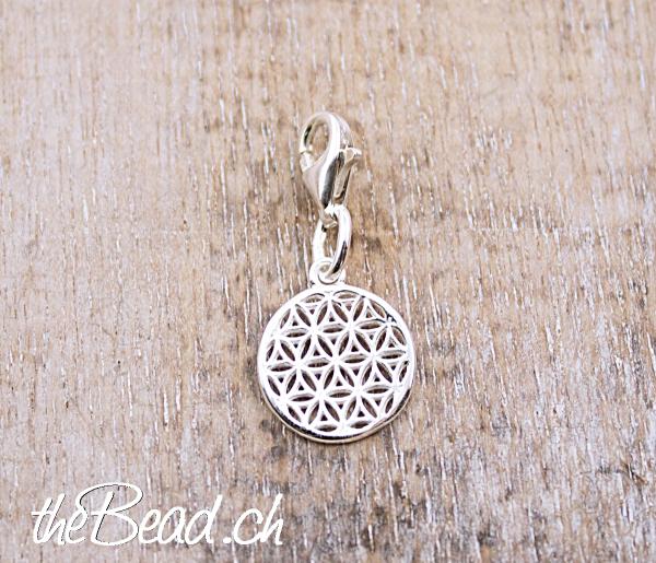 flower of life Charm Silver Sterling