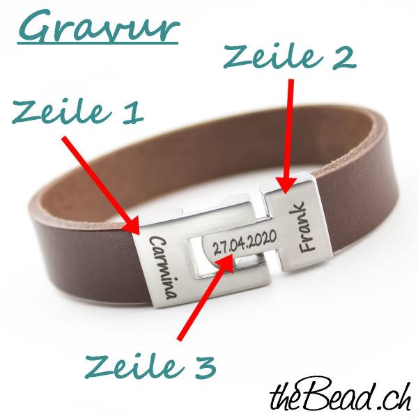 Damen Armband graviert tolle Geschenkidee