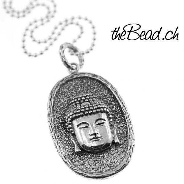 Buddha  Anhänger und Stern Collier aus 925 Silber natürlich punziert