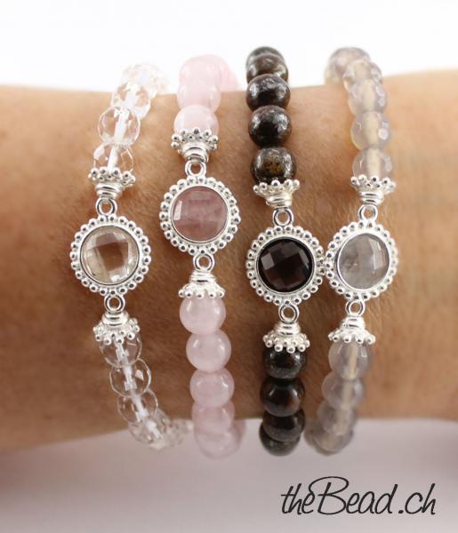 bead bracelets made of gemstones