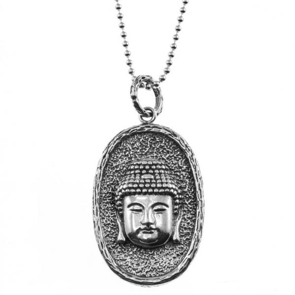 buddha Anhänger mit 925 Sterling Silber mit Kugelkette Sterling