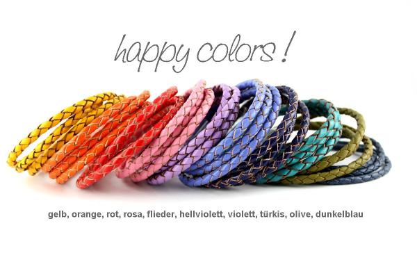 bunte armbaender lederfarben theBead