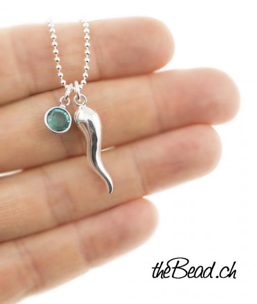 Corno Glücksbringer Silberanhänger echter silberschmuck