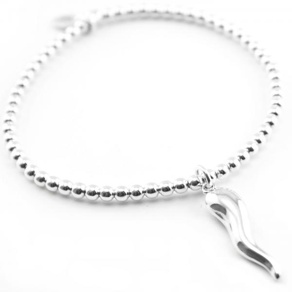 Armband aus Silber mit corno