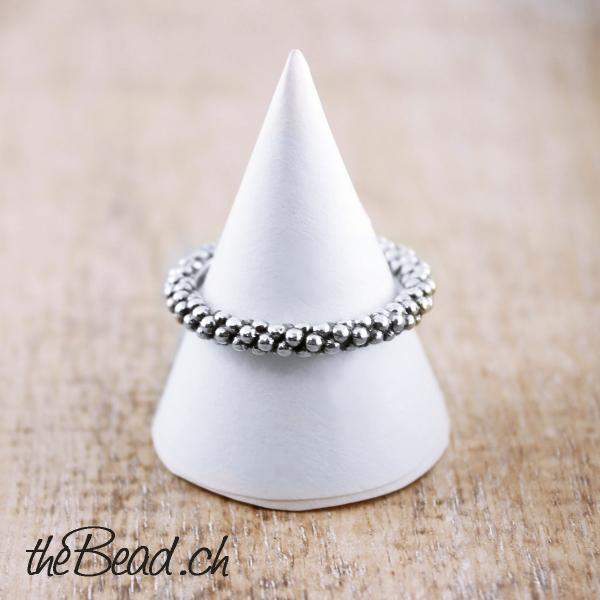 pünktchen fingerring und silberring mit herz