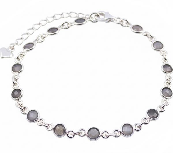 grauer mondstein armband