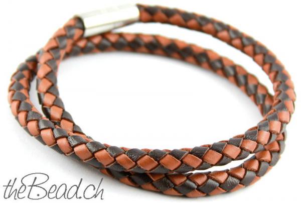 high quality wrap leather bracelet black grey