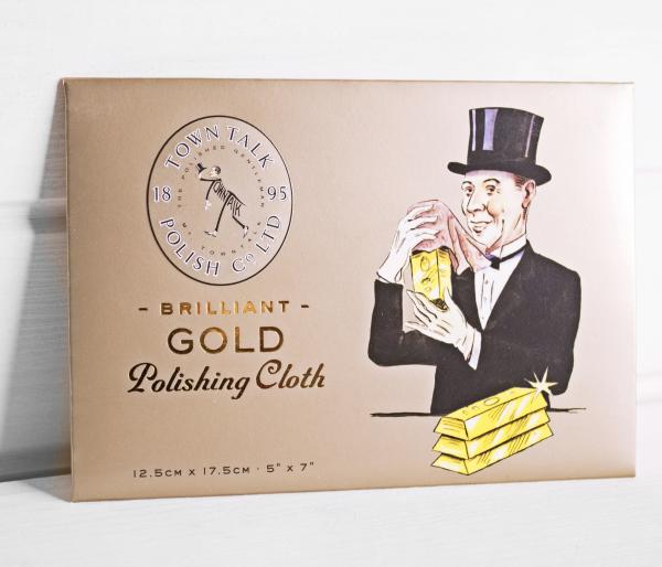 Original TOWN TALK GOLD Poliertuch made in england zu bestellen bei thebead schweizer schmuck onlineshop