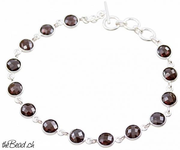 granat silberarmbänder silber damenarmband armband geschenkidee