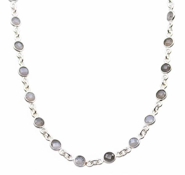 mondstein Halskette aus Silber
