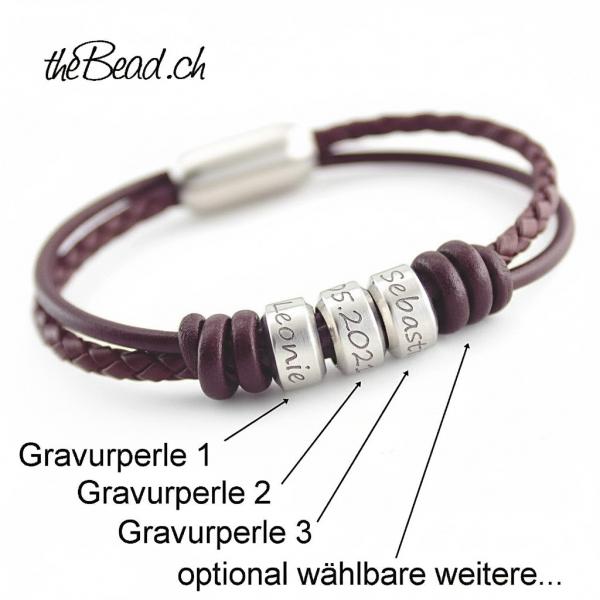 nappa lederarmband vintage antik optik