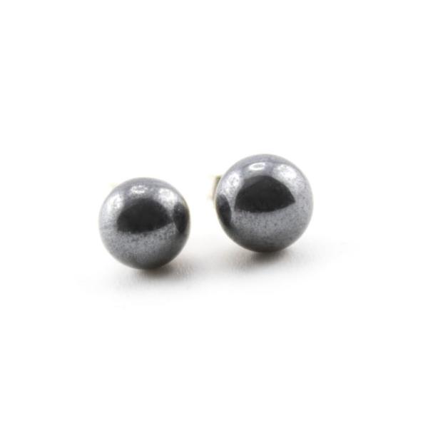 haematite earrings 925 sterling silver