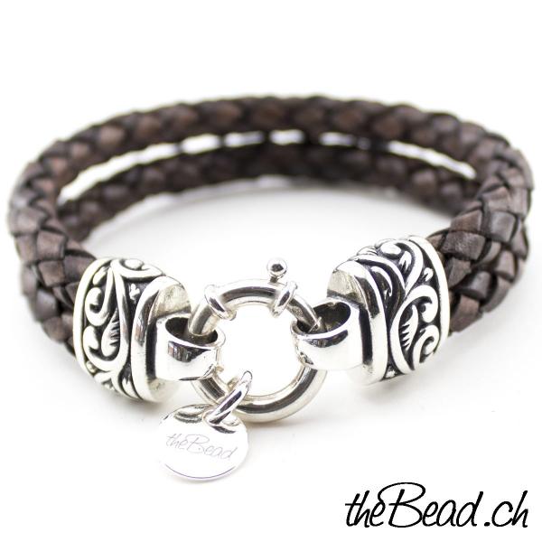 geflochtenes Lederarmband für männer und herrenarmbänder onlineshop thebead kafuen und bestellen