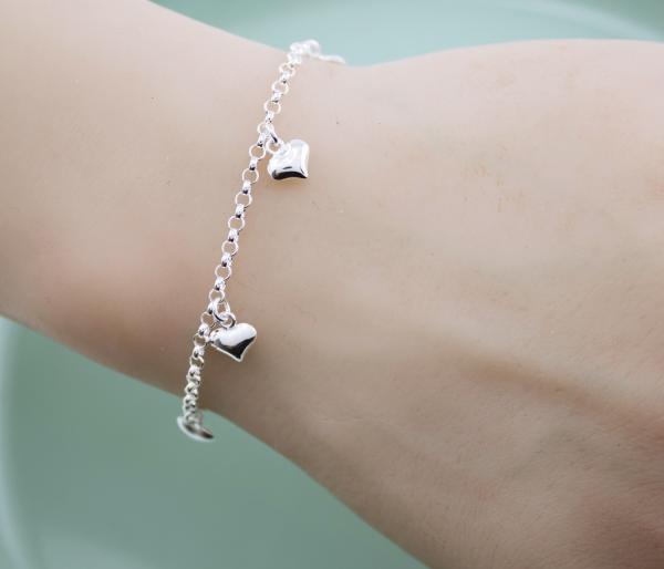 silver bracelet especially for charms