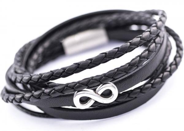 Armbänder Infintiy Herren Lederarmband in braun von theBead