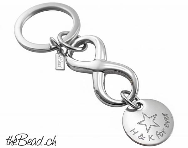 infintiy schlüsselanhänger für partner und freunde auch schöne herzhälften anhänger aus edelstahl
