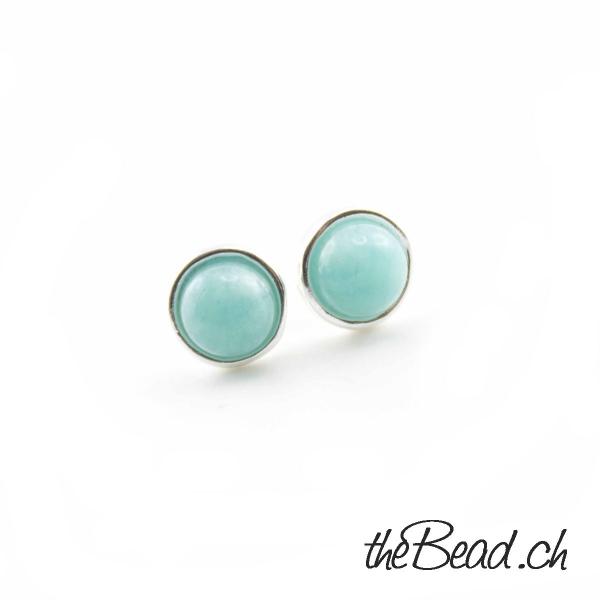 amazonite earrings 925 sterling silver