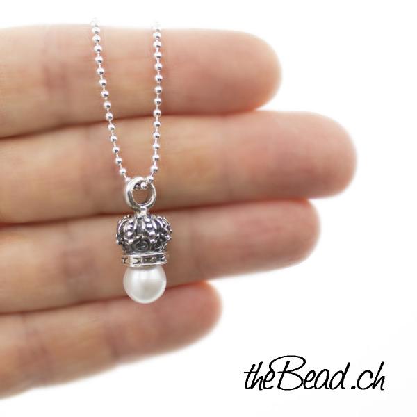 muschelkern perlen kugel anhänger schmuck schmuckbeutel bei thebead onlineshop