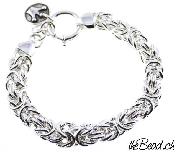 dickes Silberarmband aus 925 sterling silber one size damenarmband und geschenkidee bestellen