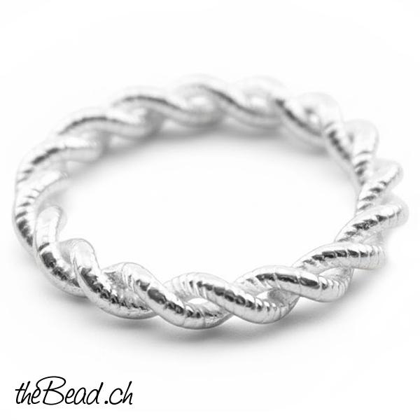 silber fingerring kordel