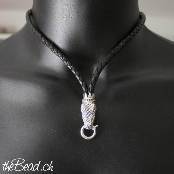 men leather necklace