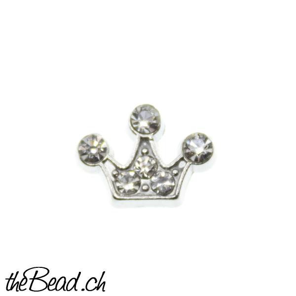 crown floating charms for la vie Medaillon