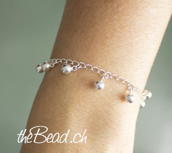 bead silver bracelet