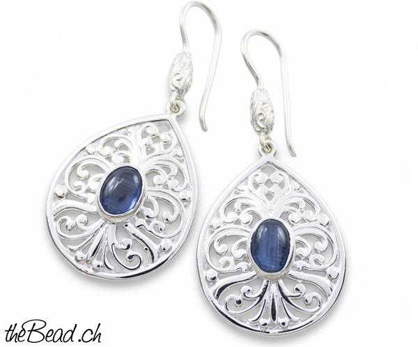 Kyanit Ohrhänger 925 Sterling Silber Ohrschmuck von theBead Schweiz