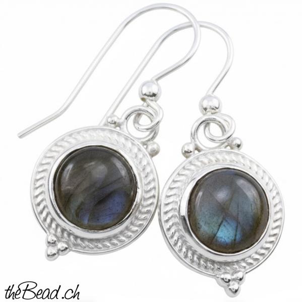 silber labradorit ohrringe