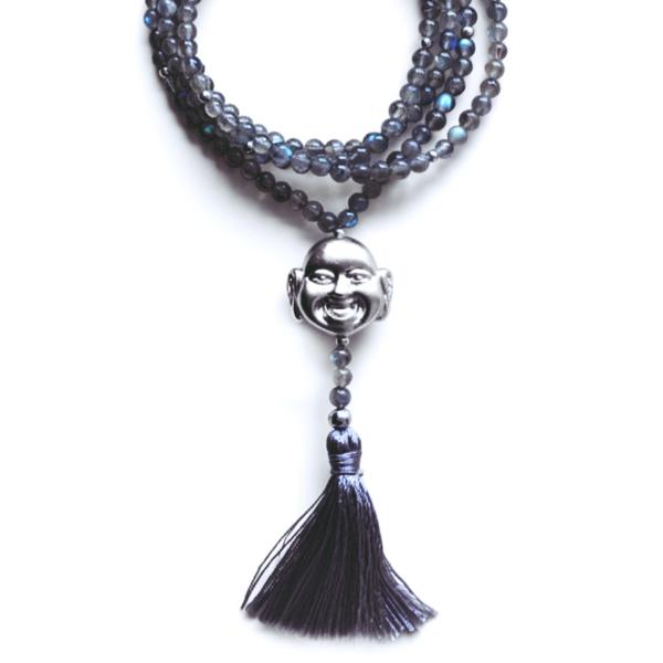 labradorit halskette mit buddha