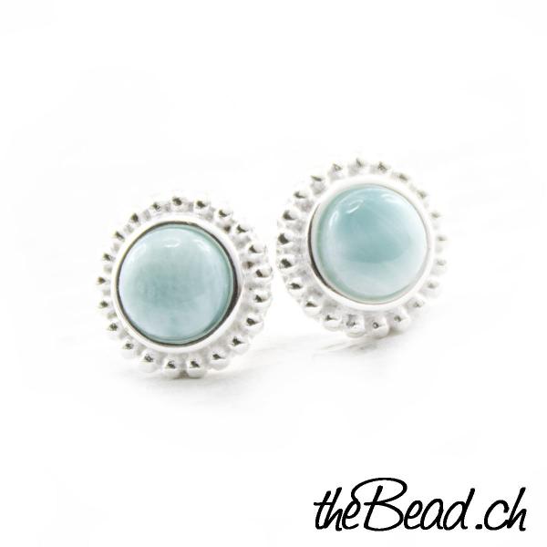 geschenkidee larimar ohrringe mit prehnit