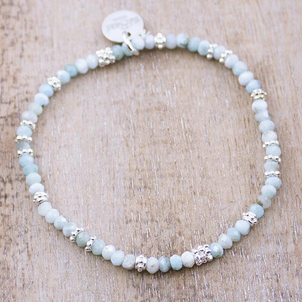 larimar Armband mit Silberelementen
