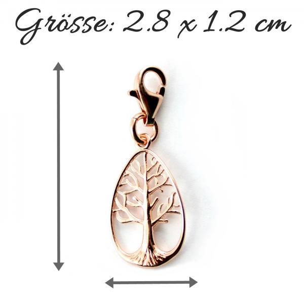 charm Baum des Lebens Silber rosegold vergoldet