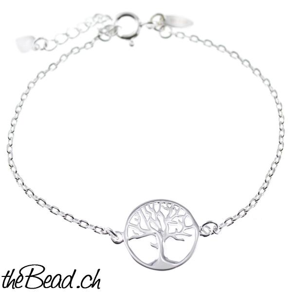 lebensbaum und baum des lebens  silber armband aus 925 sterling silber mit feder anhängern