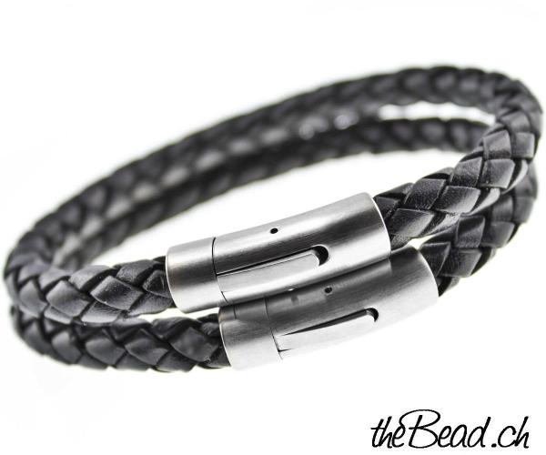 dicke lederarmbänder mit gravur verschluss